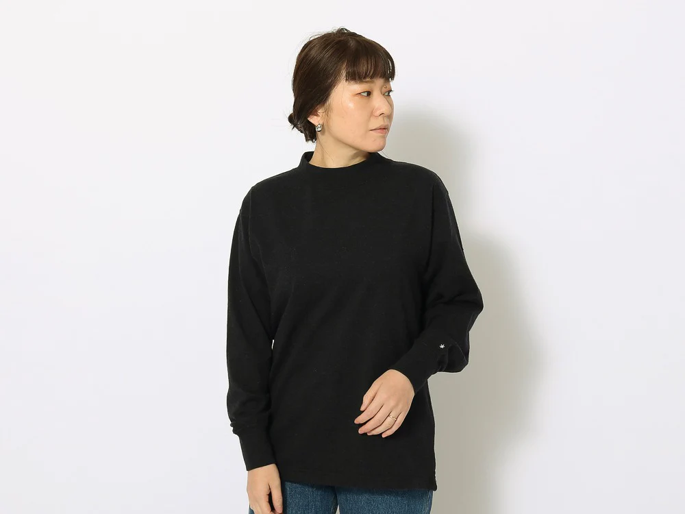 Recycled Cotton Mockneck Long Sleeve T-Shirt - Image 9