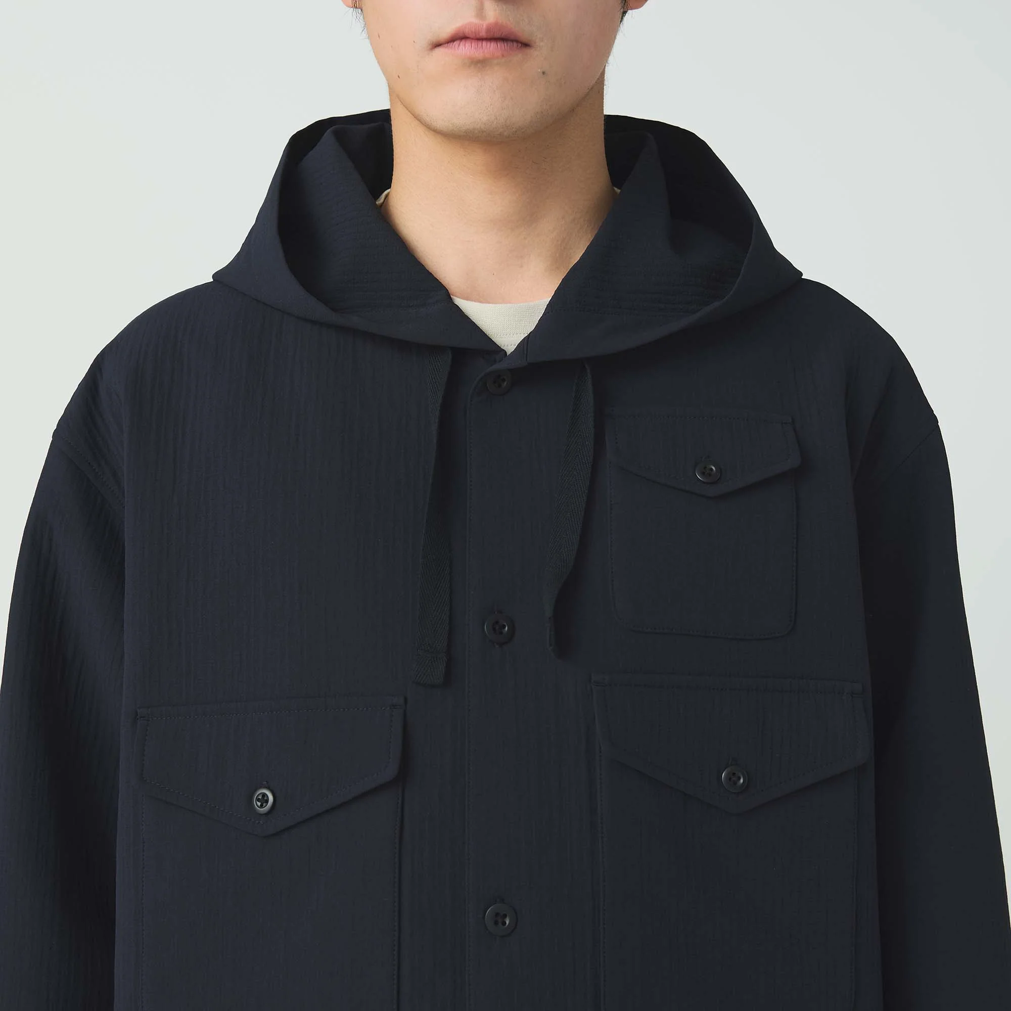 Easy Cloth Hooded Shirt - Image 8