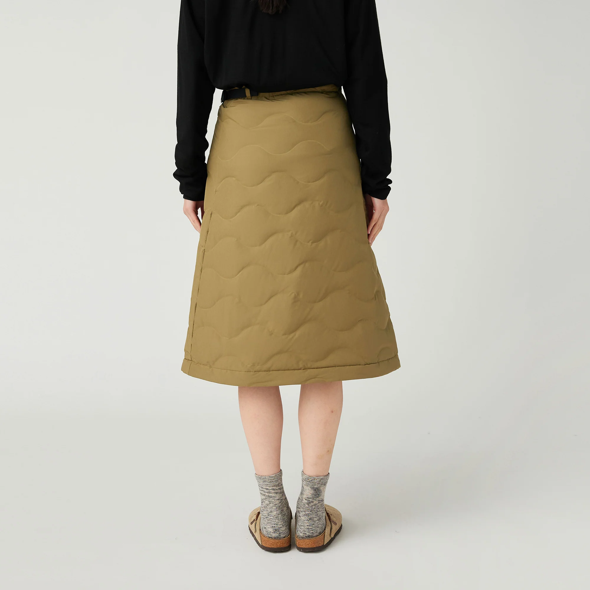 Seamless Quilted Down Wrap Skirt - Image 4