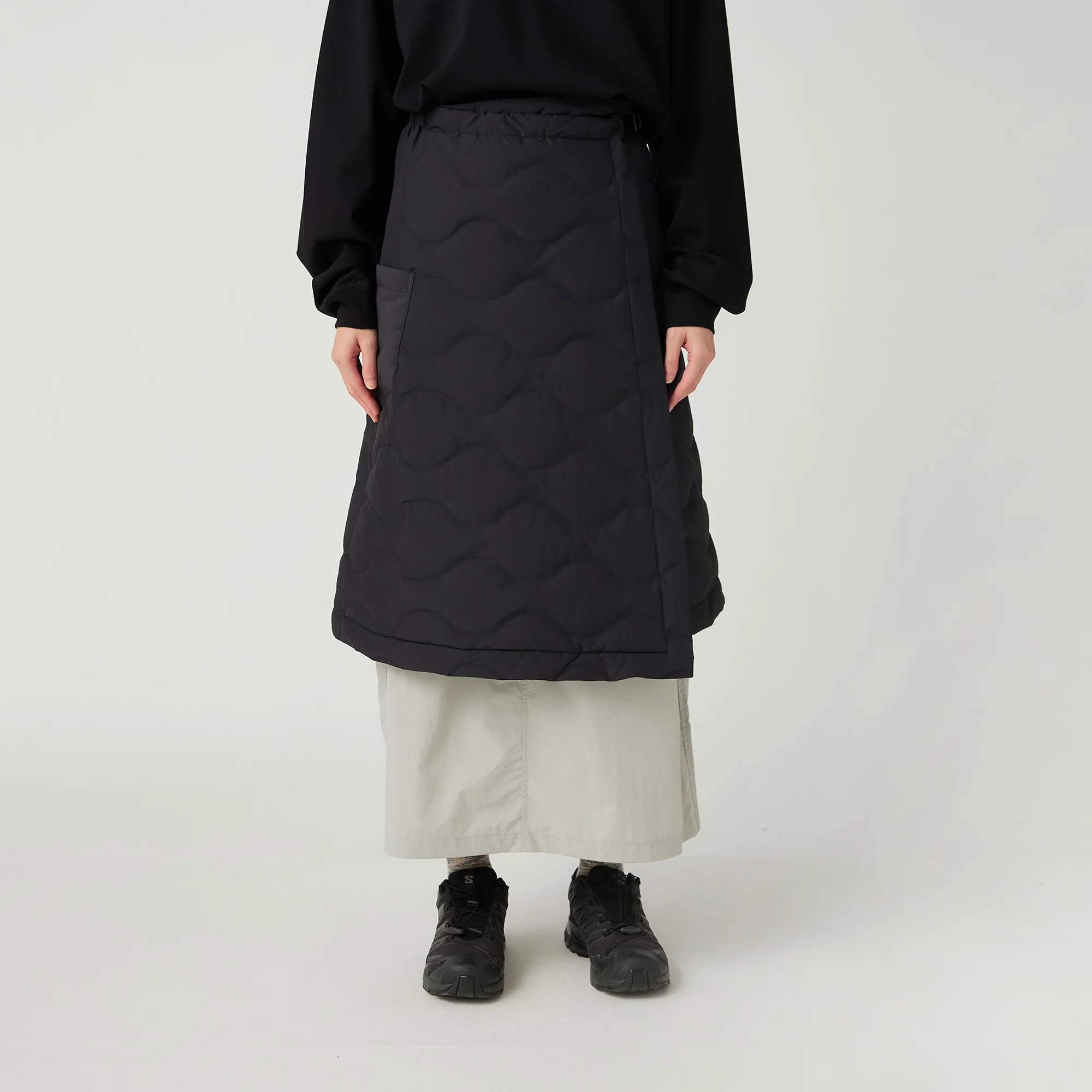 Seamless Quilted Down Wrap Skirt - Image 9