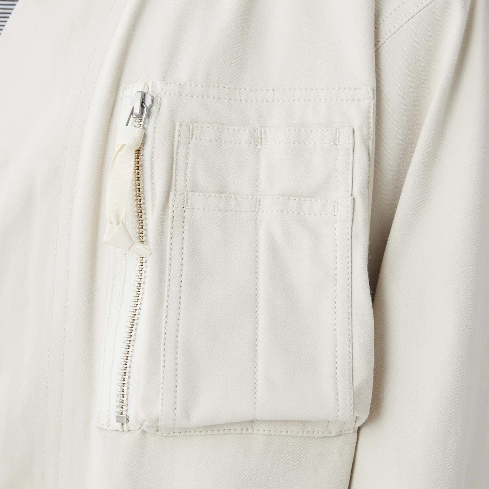 TAKIBI Herringbone Collarless Jacket - Image 12
