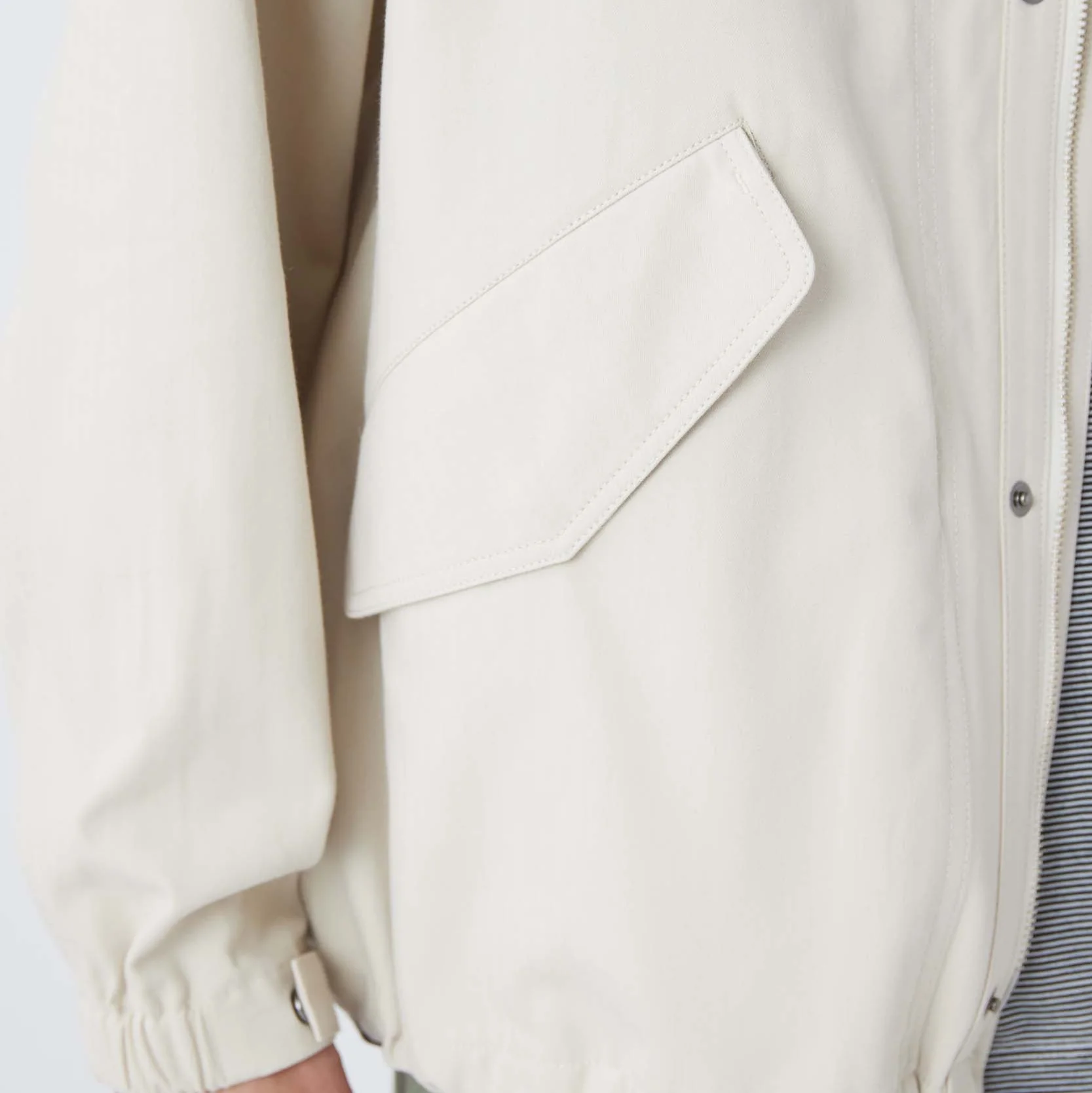 TAKIBI Herringbone Collarless Jacket - Image 13